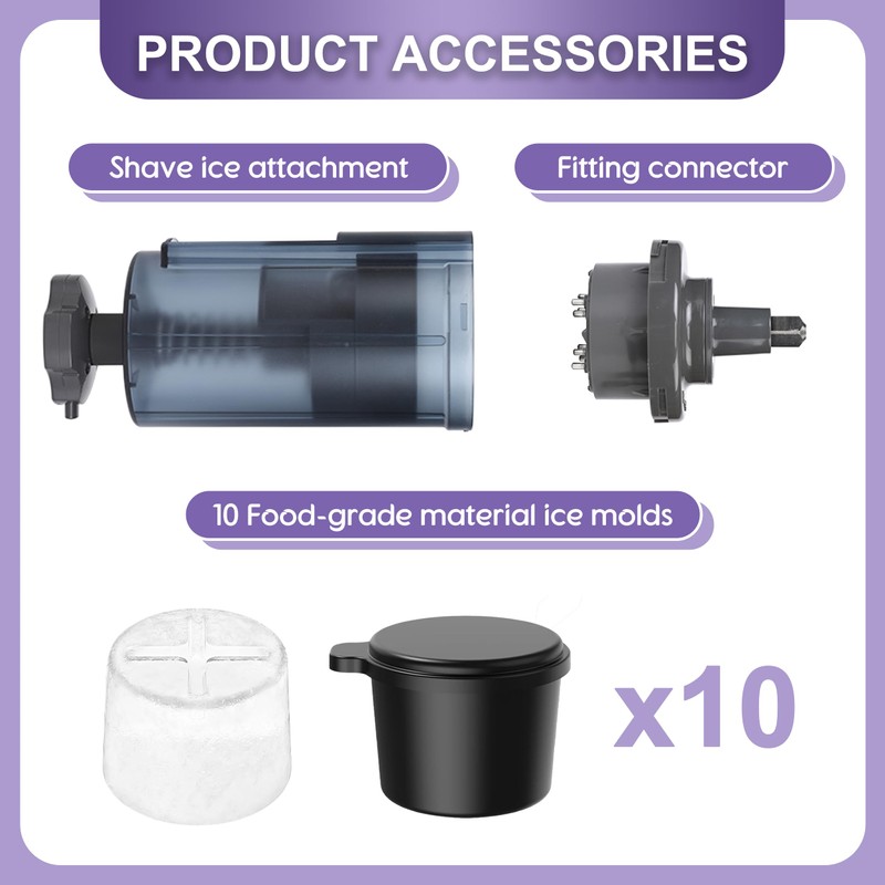 Jooke Shaved Ice Attachment for Kitchenaid Stand Mixer,Homemade Shaved Ice