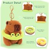 2PCS Capybara Plush Keychains Cute Plush Keychain Capybara Pendant Stuffed