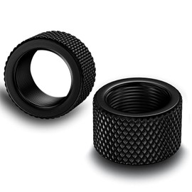 NIRIAHO 2 Pack Thread Protector, 5/8x24 Steel Thread Adapters (Black)