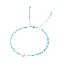 mizhu Miyuki Glücks Partner Armband Selber Machen Surfer Verstellbare Kettenarmband für Damen Mädchen, Freundschaft Gute Reise Talisman Wunsch Sicherheit Wohlstand Guard Ihre Liebe Geschenk