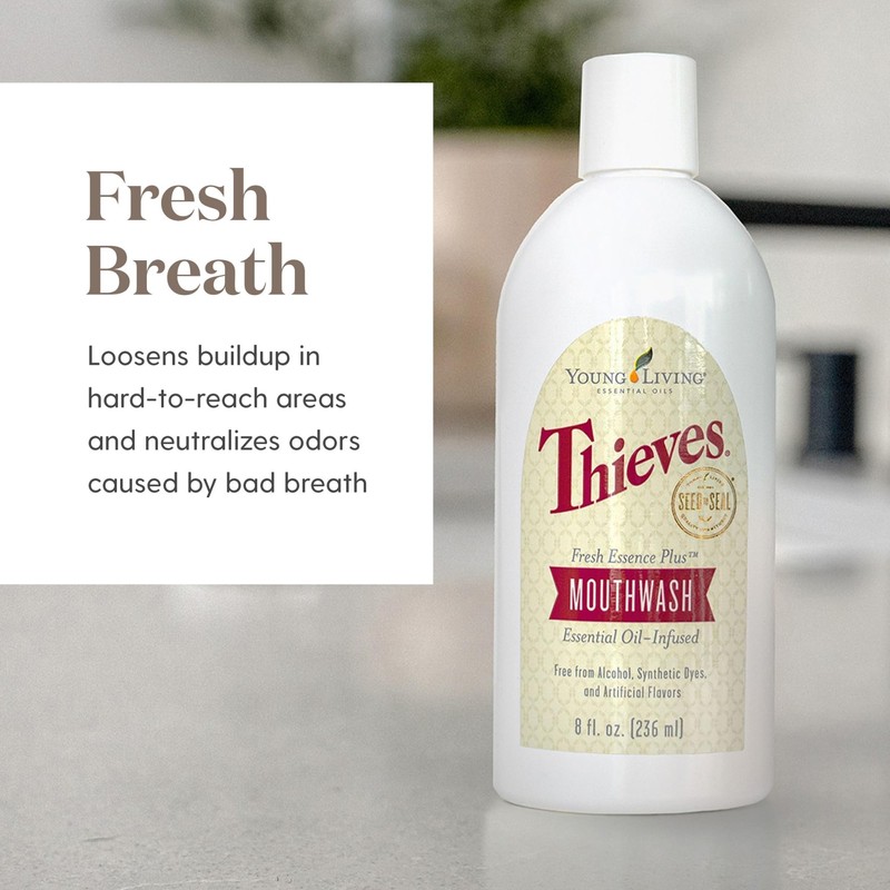Young Living Thieves Fresh Essence Alcohol-Free and Fluoride-Free Mouthwash -