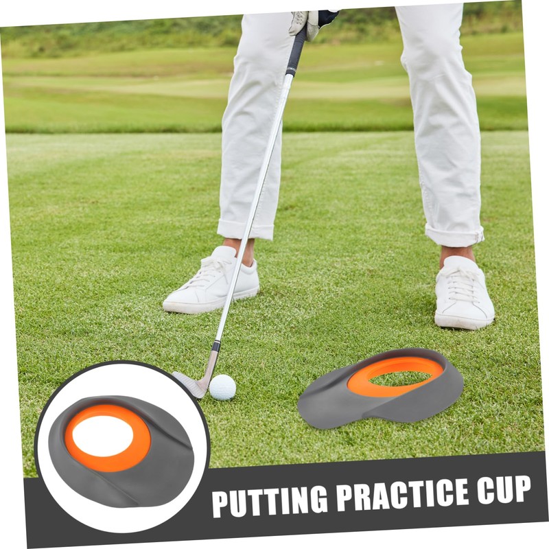 GRIRIW 2pcs Indoor Golf Putting Cup Realistic Plastic Hole Simulator