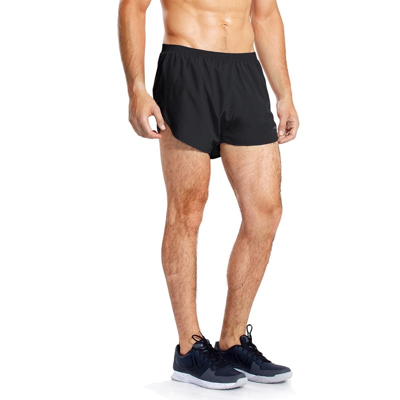 BALEAF Men's Quick-Dry Lightweight Pace Running Shorts Black Size L