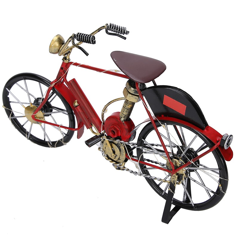 Red Mini Modern Bicycle Model Artwork Home Shop Decoration Ornament