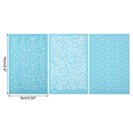 PATIKIL Polymer Clay Silk Screen,3pcs Silk Screen Stencils Reusable 3 Patterns Cute 5.9x3.5 inch for Polymer Clay Christmas Jewelry Making, Heart, Star