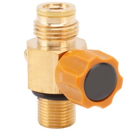 G1/2 14 CO2 Cylinder Refill Adapter High Pressure M18x1.5 Refill CO2 Valve Adapter Thread Converter 5000psi Maximum Pressure Gold