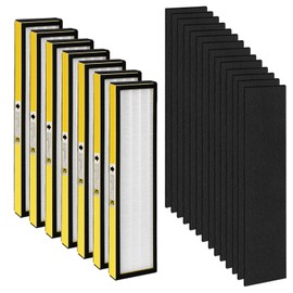 higgerllent 7Pack FLT5000 replacment Filter C- flt5000 Filter is Combined by HEPA Activated Carbon，Compatible with flt5000 AC5000, AC5000E, AC5250PT, AC5350B, AC5350BCA, AC5350W Air Purifier Filter