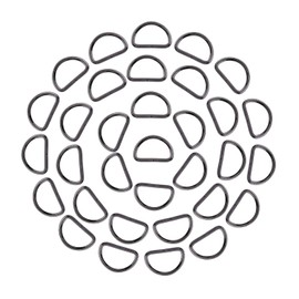 Trimming Shop Non Welded Metal D Ring Fasteners Durable Buckles for Handbag, Backpack, Webbing Strap, Purse, Dog Collars, Belts, DIY Accessories, 15mm, Gunmetal, 10pcs