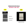 RydeSafe Reflective Stickers Multi Dots Kit - Large - Black