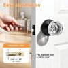 Gobrico 2 Pack Crystal Door Knobs Diamond Glass Bed/Bath Privacy