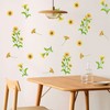 Maydahui Yellow Daisy Flower Wall Stickers Rustic Country Floral Wall