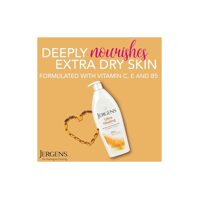 Jergens Ultra Healing Extra Dry Skin Moisturizer for Unisex Moisturizer