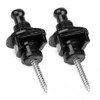12pcs Black Guitar Strap Locks Buttons Round Head For Guitar