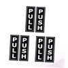 Operitacx Push Pull Door Sign Stickers 6 Tile Glass Metal