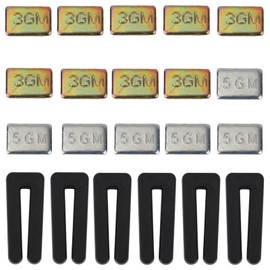 21pcs Ceiling Fan Balancing Kit, Including 6 Self Adhesive Metal 5g Weights and 9 Metal 3g Weights and 6 Plastic Balance Clips Ceiling Fan Blade Balancing Kit