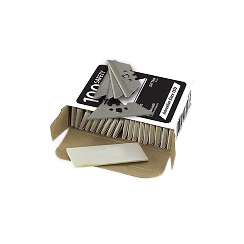 ALLWAY KBS100 3-Notch Safety Knife Blades, Rounded Point, 100 Pack