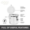 Oggi 4pc Clear Canister Set with Clamp Lids & Spoons