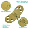 BDS-HOME 4pcs Round Edge Hinge Brass Butler Tray Hinge with