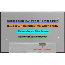 EM EMAJOR TECH New Screen Replacement for Lenovo Thinkpad T14 Gen 3 Type 21CF, 21CG 1920 * 1200 FHD+ Non-Touch LCD LED Display with Set of Tape Tools (Only Work for Non-Touch Model)