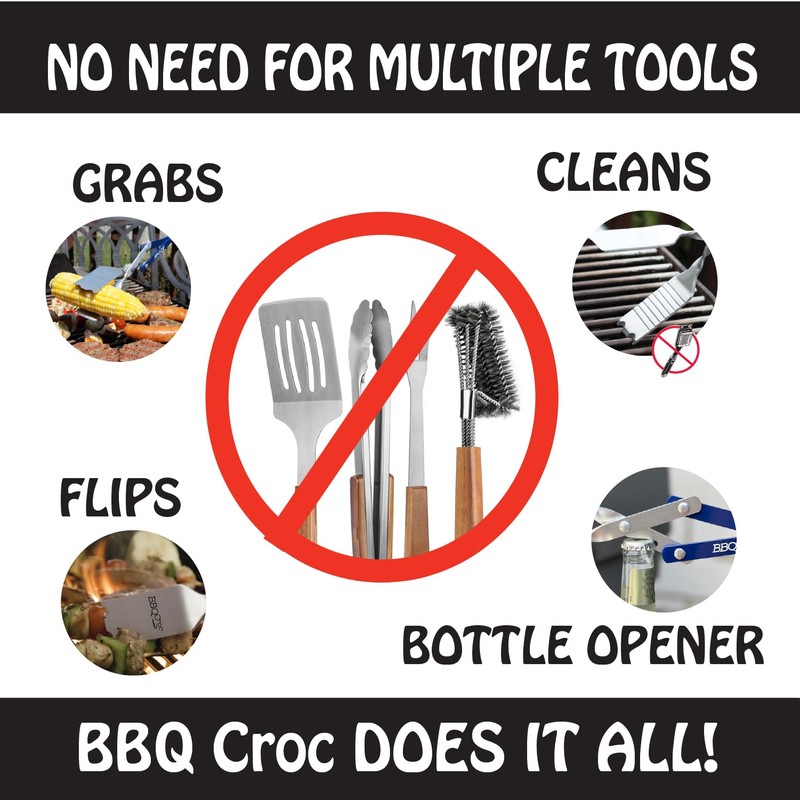 BBQ Croc 3 in 1 Barbecue Tool 18-inch - Extra