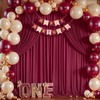 Wish Care Burgundy Backdrop Curtains 2 Panels - Wrinkle-Free Champagne