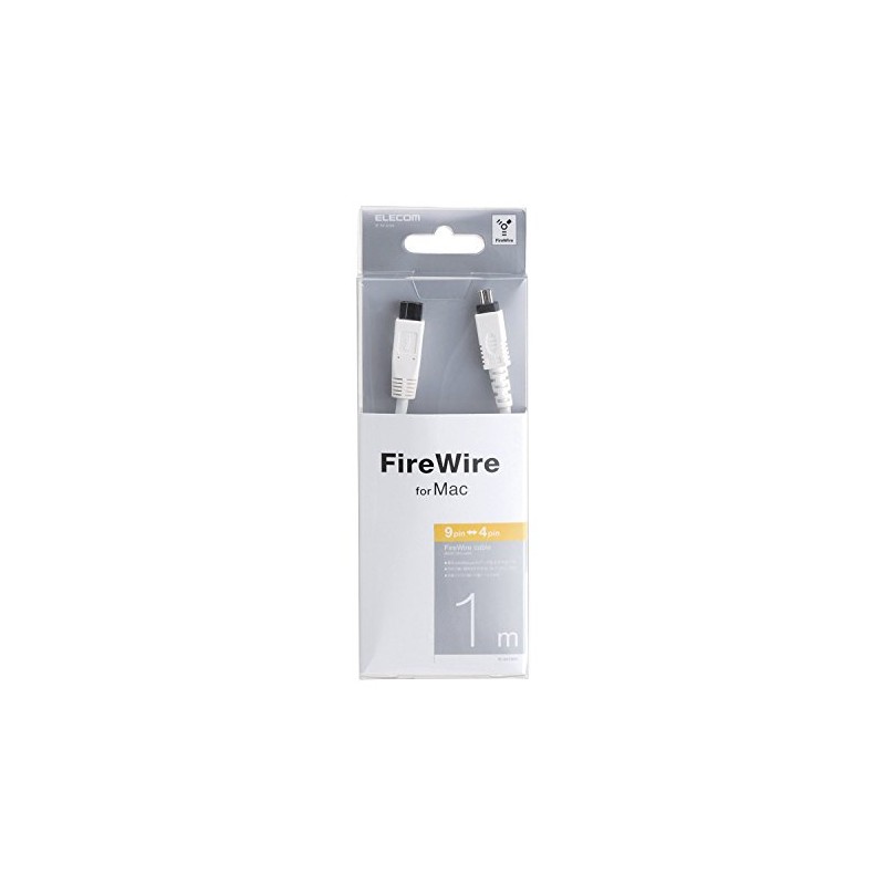 erekomu IEEE1394b FireWire800 Cable 9pin - 4pin 1.0 m White