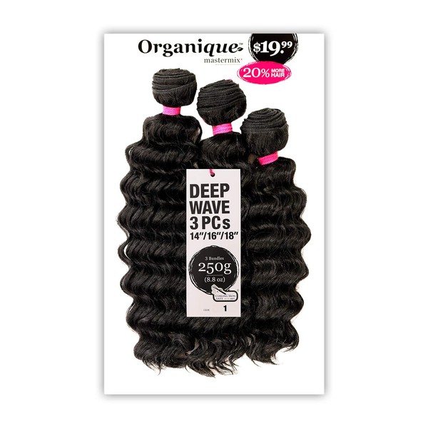DEEP WAVE 3PCS 18"/20"/22" (2 Dark Brown) - Shake-N-Go Synthetic Mastermix Organique Weave