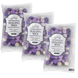 Mceal Sealing Wax Beads,300pcs Octagon Shape Wax Seal 100pcs Pack of 3 Mix Color(Lavender)
