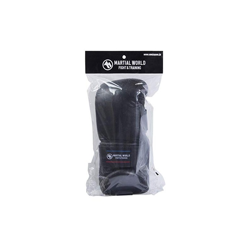 MARTIAL WORLD PG40-L-BK Wrist Belt Punching Gloves, Black, L