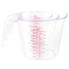 Recogwood 3-Piece Nesting Measuring Cups Set, BPA-Free Plastic Liquid Measuring