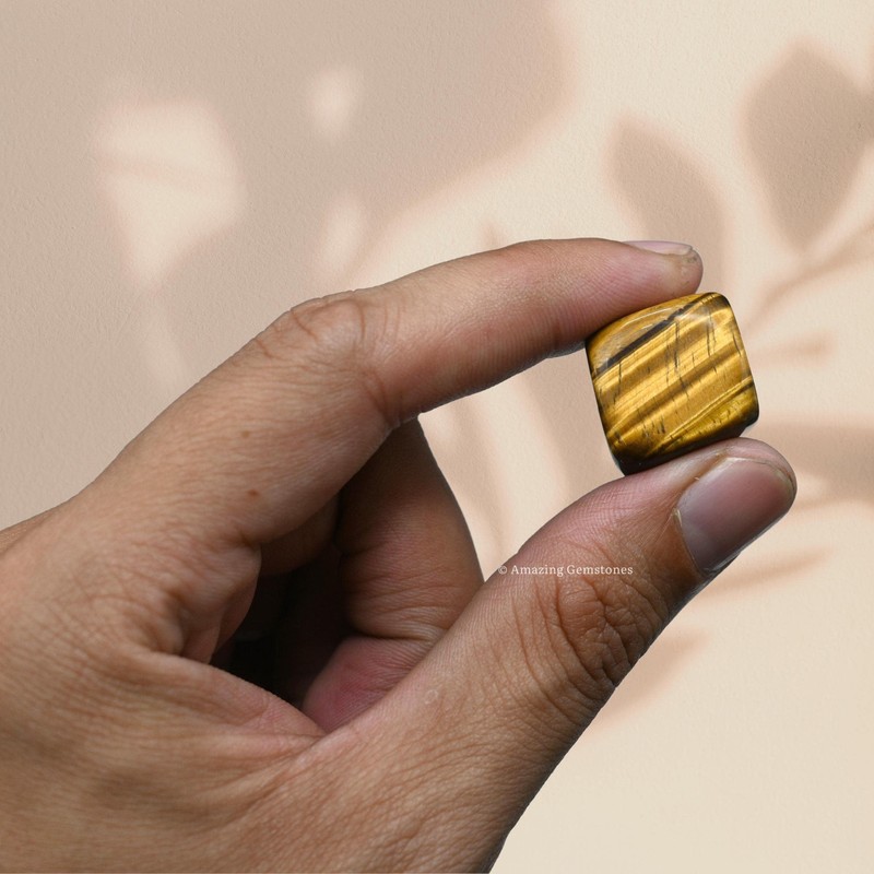 1 oz Tiger Eye Crystal Tumbled Stones Polished Rocks -