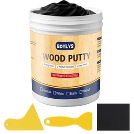 Wood Filler & Wood Putty Kit, 9.87oz(280g) Black - Quick & Easy Furniture Repair for Cracks, Holes & Imperfections - Durable, Smooth, and Stainable