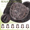 QINGHUACI Hair Topper 18 Inch Synthetic Curly Wavy Clip in