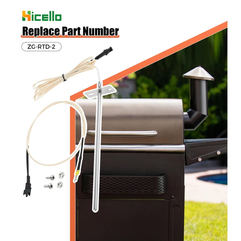 RTD Temperature Probe for Z Grills ZG-RTD-2 (700C/700D/700E/7002B/7002E)