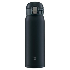 Zojirushi SM-WA48-BA Water Bottle, One-Touch Stainless Steel Mug, Seamless, 16.2 fl oz (0.48 L), Black