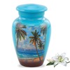 Immortal Memories Paradise Beach Keepsake Urn - Hand Painted Miniature
