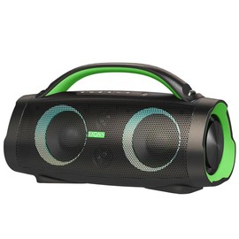 DOSS Extreme Boom+ Outdoor Speaker with 100W Stereo Sound,Rich Bass,Mixed Color Light,Audio,Bluetooth connectivity for smartphone,tws stereo subwoofer - Color: Green