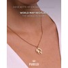 Purelei® World Map Necklace (Gold and Rose Gold) with Pendant