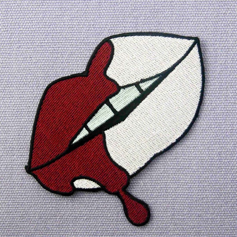 The Bleeding Sexy Pink Lips Patch Embroidered Badge Iron On