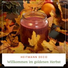 Heitmann Deco Autumn Garland with Maple Leaves in Yellow/Orange - Decorative Garland with Autumn Leaves - Plastic Leaves