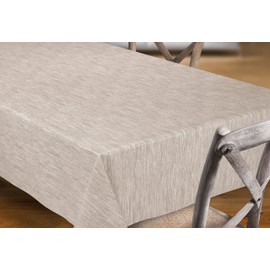 Georginia Beige Oilcloth Tablecloth, Oilcloth, Wipe-Clean, Garden Tablecloth, Round, Oval, Square, Choice of Sizes (Square 140 x 100 cm)