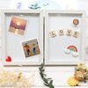 Afuly Photo Frame, 2 Sides, 2 Ls, White Photo Frame,