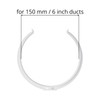 150 mm, 2 pieces pipe clamp for round ventilation pipe,