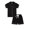 Womens Black Super Soft Short Pyjamas Ladies Nightwear Pj Set