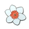 GBJUK White Daffodil Flower Pin Lapel Badge with Butterfly Clasp