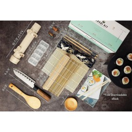 Silk Chef Sushi Kit - Sushi Making Kit For Beginner - Sushi Kit With Recipe Book