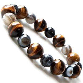 Celestial Stone Tiger Eye Bracelet Power Stone Natural Stone Prayer Beads Men's Accessories, Gemstone
