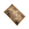 Rectangular Herringbone Wooden Serving Trays - Mango Wood (1, Small)