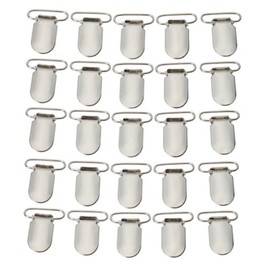 Totority 2sets 1-inch Metal Pacifier Clips Holders Pram Accessories Pacifier Clips 25pcs*2