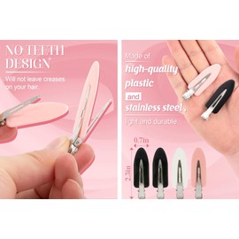 24 PCS No Bend Hair Clips Curl Pin Clips WYLSY No Crease Hair Clips Mixed Color for Womens Girls Makeup Hairstyle Bangs Waves Makeup (24PCS)